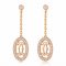 Cartier Logo Double C Earrings in 18K Pink Gold With Diamonds